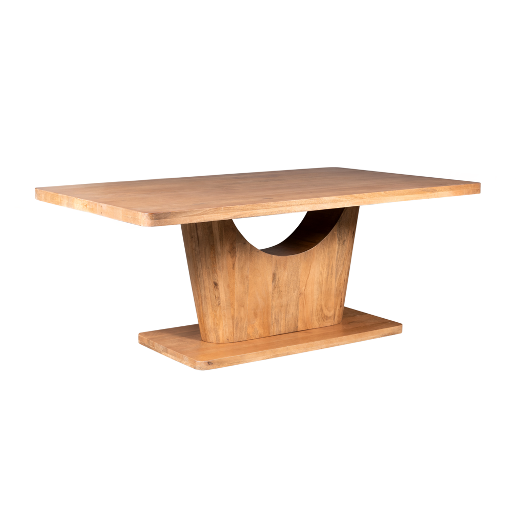 Esstisch CocoMer Natur – Massives Mangoholz Naturfarben, 200 x 110 x 76 cm