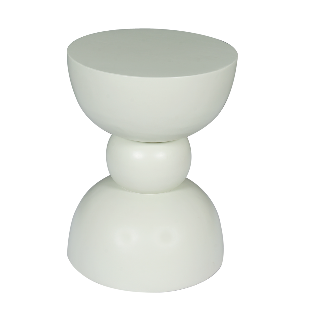 Beistelltisch Jon Grün – massives Mangoholz, 30 x 30 x 40 cm, einzigartiges Design, auffälliger Blickfang