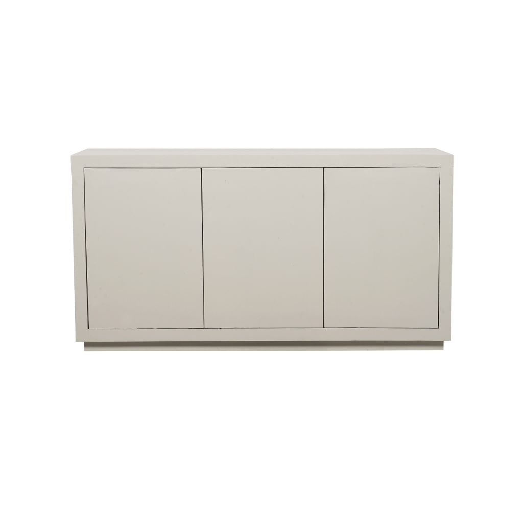 Sideboard Bali Sand – Dressoir aus Mangoholz mit Push-to-Open-Türen, 150 x 45 x 80 cm