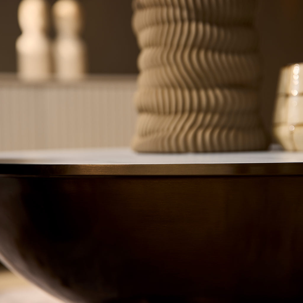 Ava Couchtisch 2er-Set Marmor & Gold – Moderner Design-Couchtisch mit Metallgestell 75x75x38 & 50x50x52,5 cm