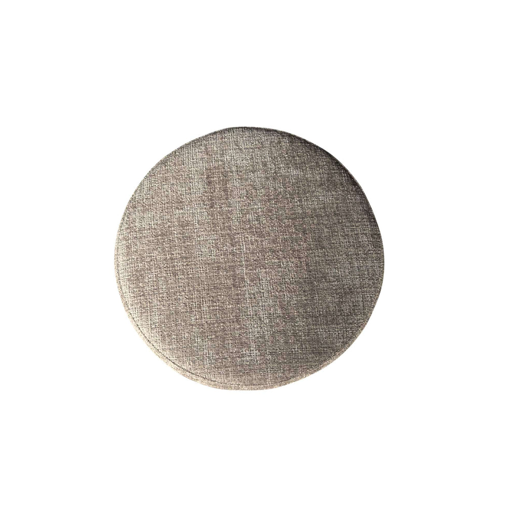 Runder Hocker MeinLieblingsplatz Taupe – Pouf 60×32×60 cm, vielseitig als Sitzhocker, Fußhocker & Wohn-Accessoire