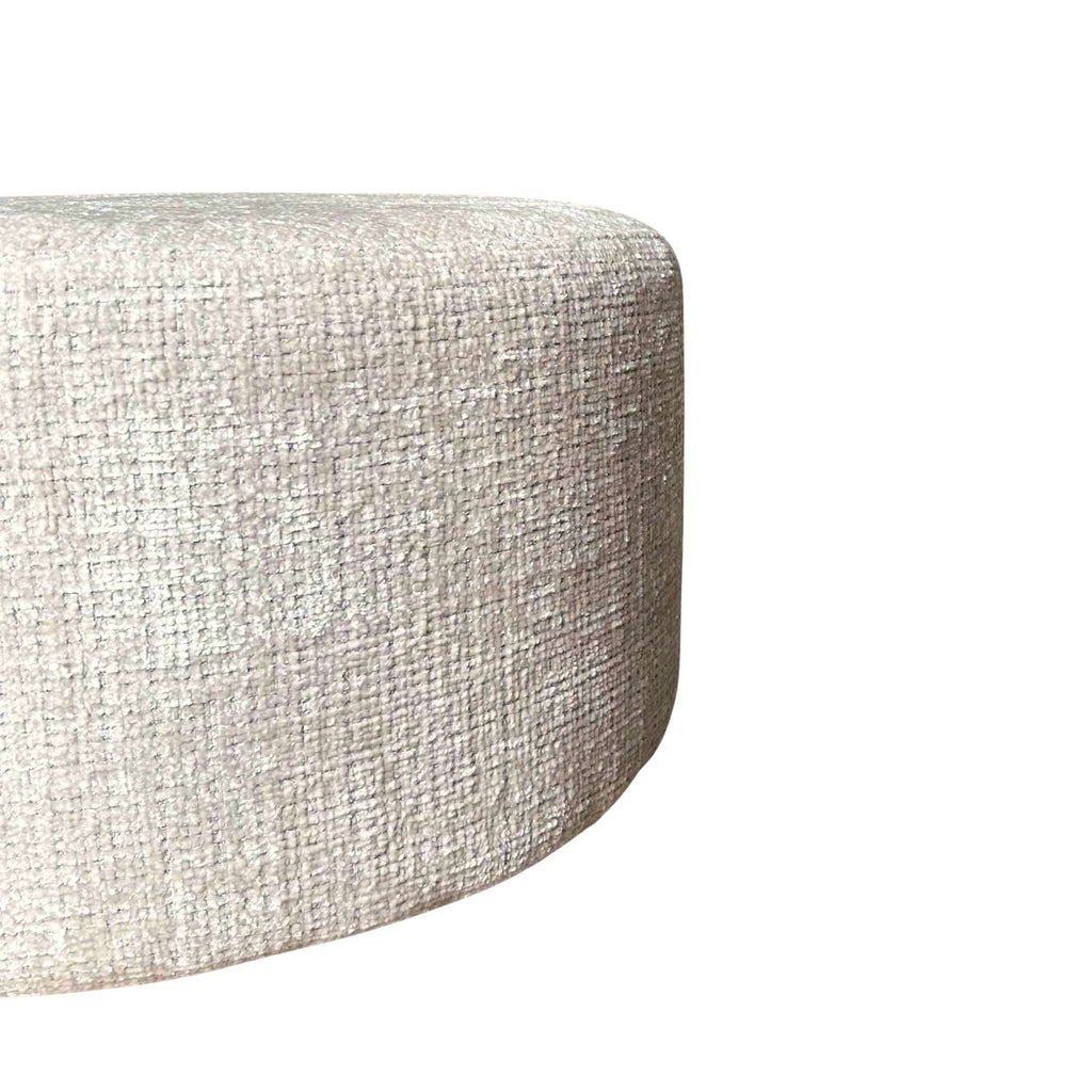 Runder Hocker MeinLieblingsplatz Creme– Pouf 60×32×60 cm, vielseitig als Sitzhocker, Fußhocker & Deko-Element