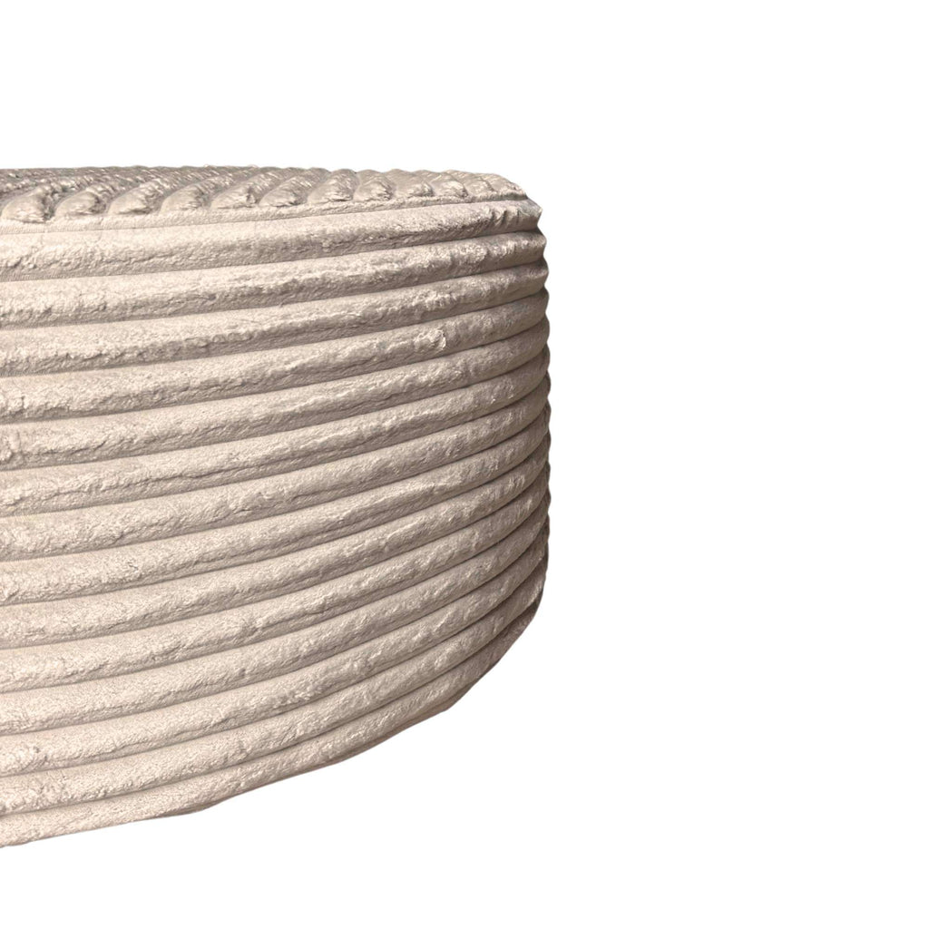 Runder Hocker MeinLieblingsplatz in Beige – vielseitig & modern, 80 x 80 x 39 cm