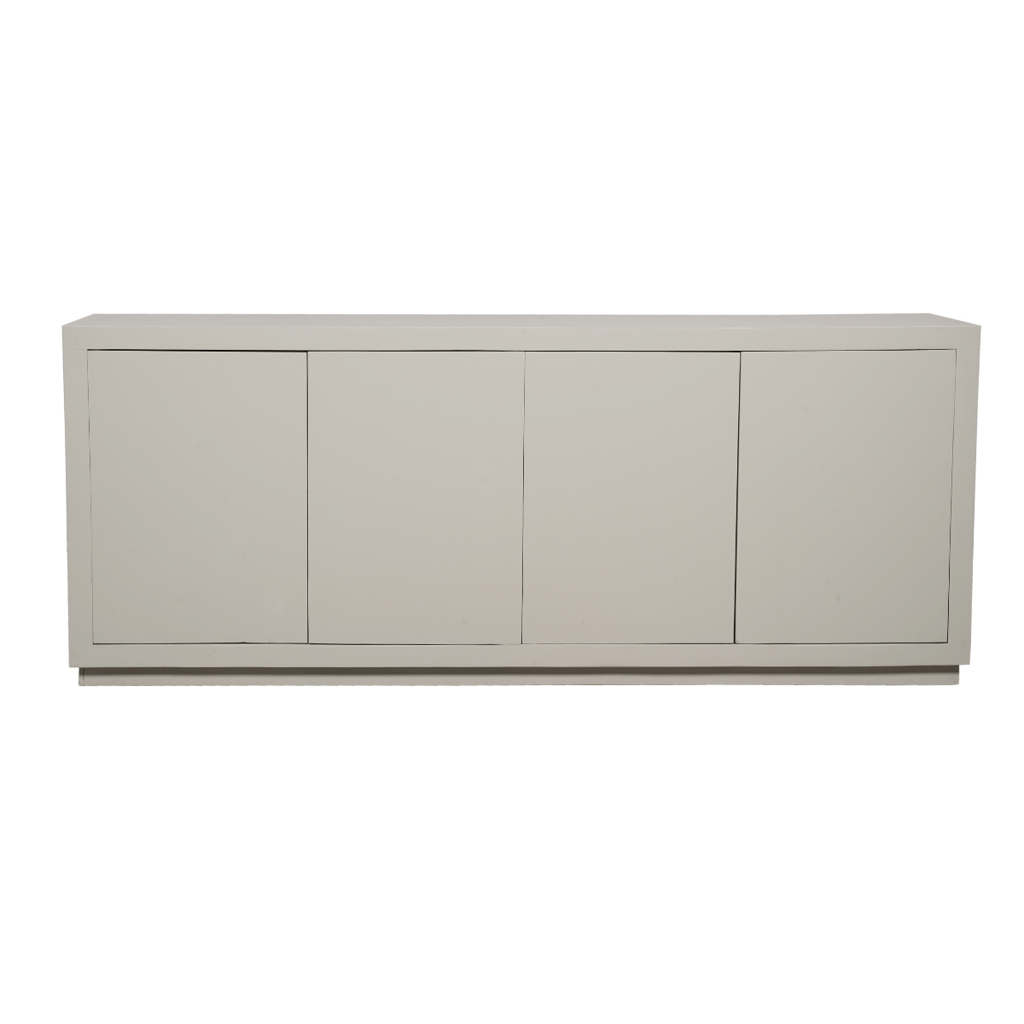 Sideboard Bali Sand 200x45x80 cm – modernes Mangoholz mit 4 Türen & Push-to-Open-System
