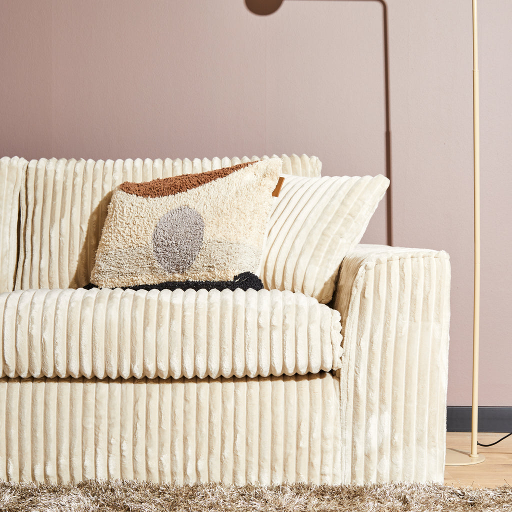 Ecksofa Teddy – Cord Eckcouch in L-Form mit Nosag-Federung & Kaltschaum, Buchenholzrahmen, MeinLieblingsplatz by BENEDO, 271 × 199 × 87 cm