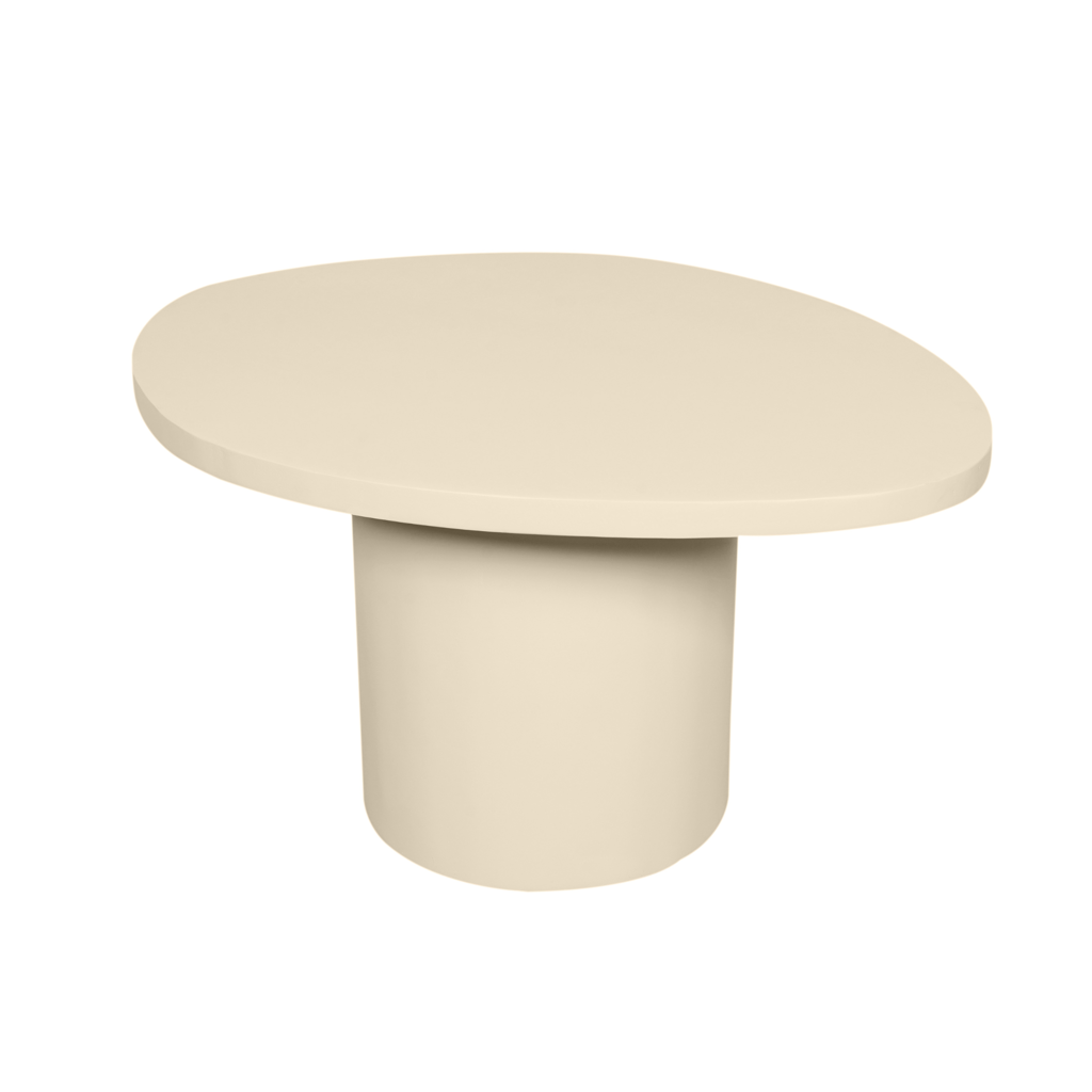 Couchtisch-Set Mirre 2er-Set Sand Mangoholz – runde Salontische 70x38 & 50x45 cm modern & pflegeleicht