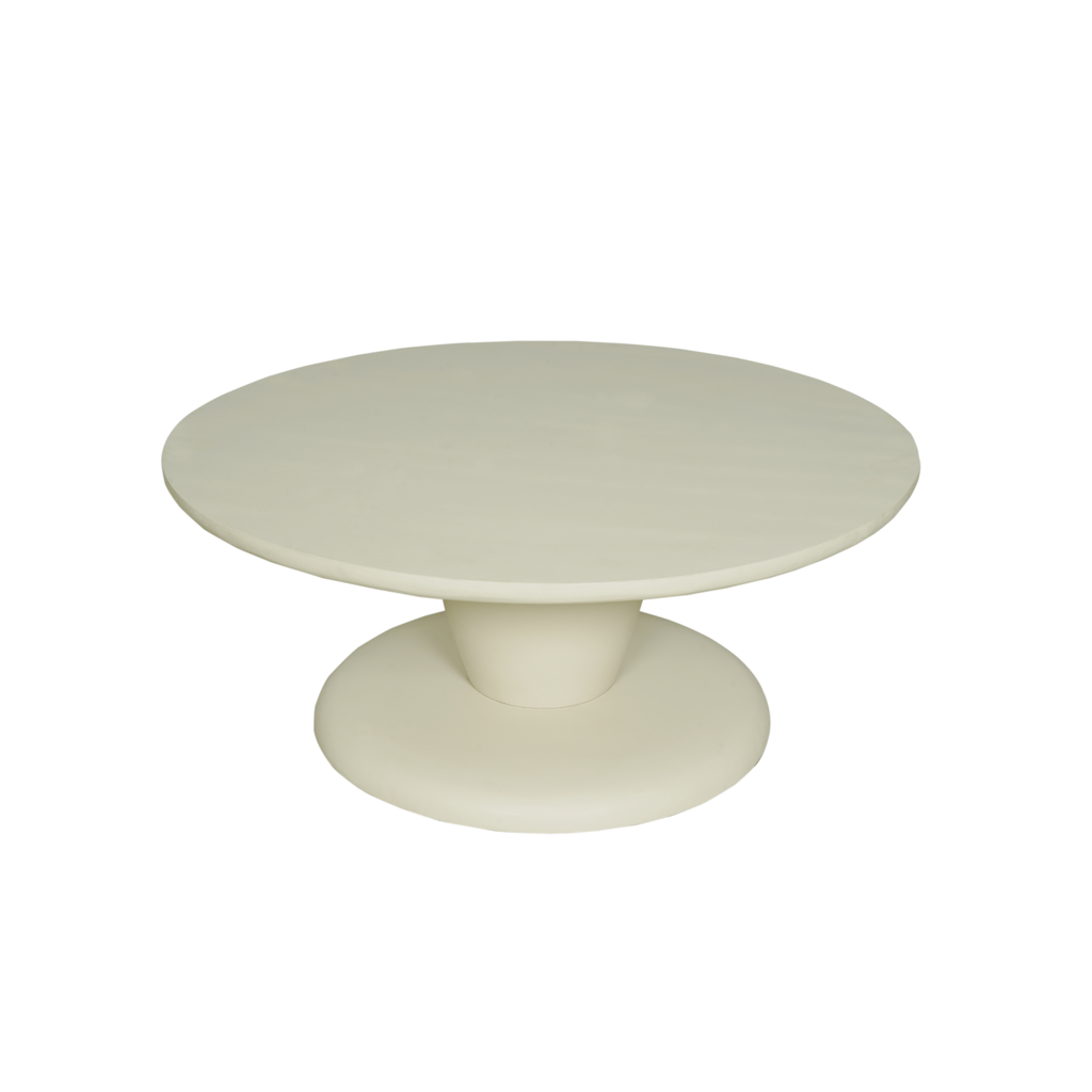 Couchtisch Enzo Walnuss – Massives Mangoholz, rundes Design mit 3 Beinen, 37x37x41 cm