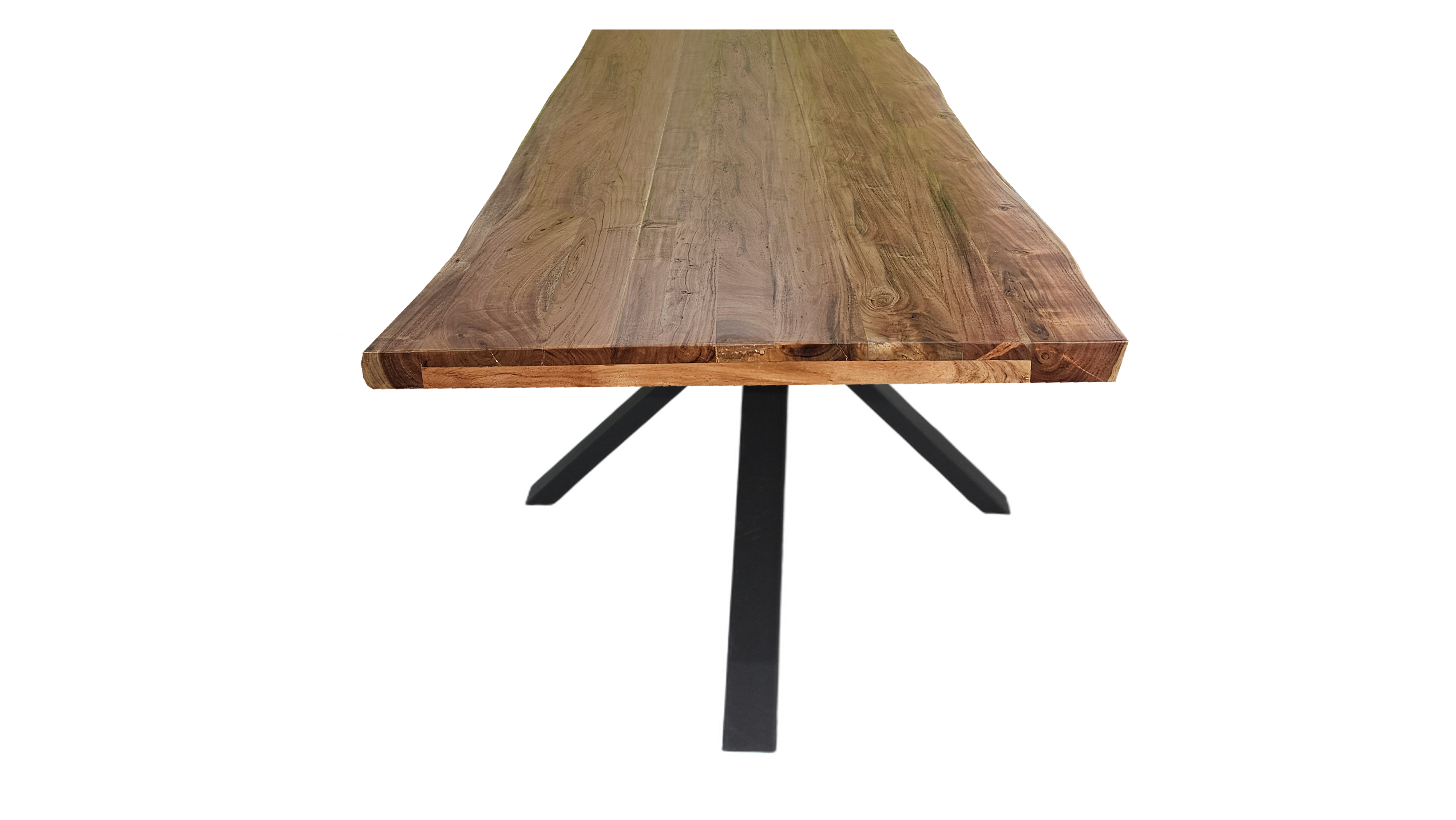 Akazie Esstisch - mit Spider Gestell | Unikat mit Baumkante
