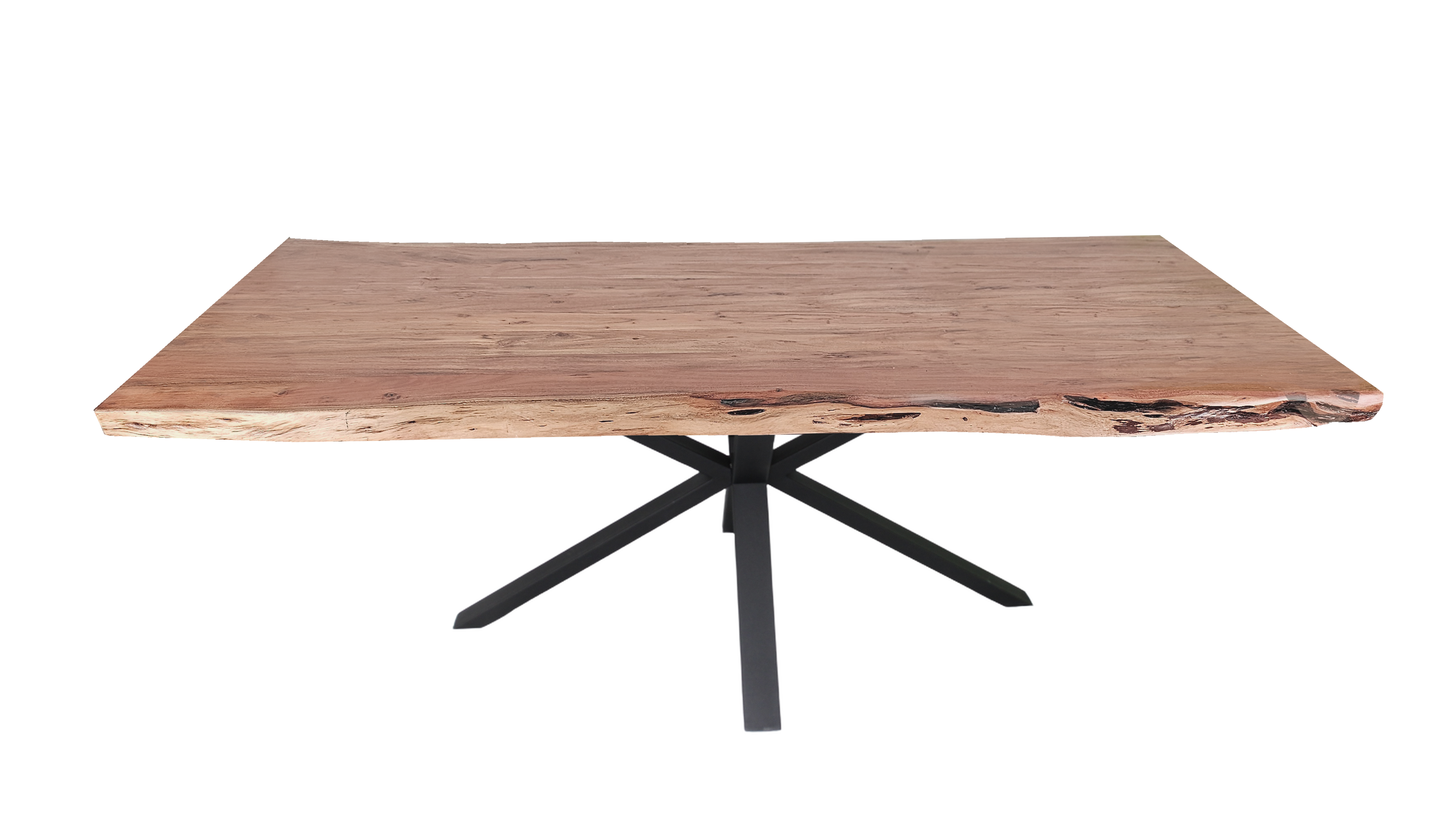 Akazie Esstisch - mit Spider Gestell | Unikat mit Baumkante