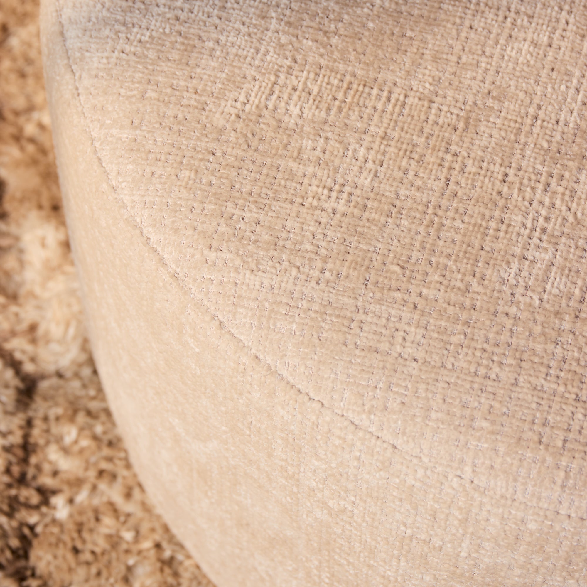 Runder Hocker MeinLieblingsplatz Creme– Pouf 60×32×60 cm, vielseitig als Sitzhocker, Fußhocker & Deko-Element