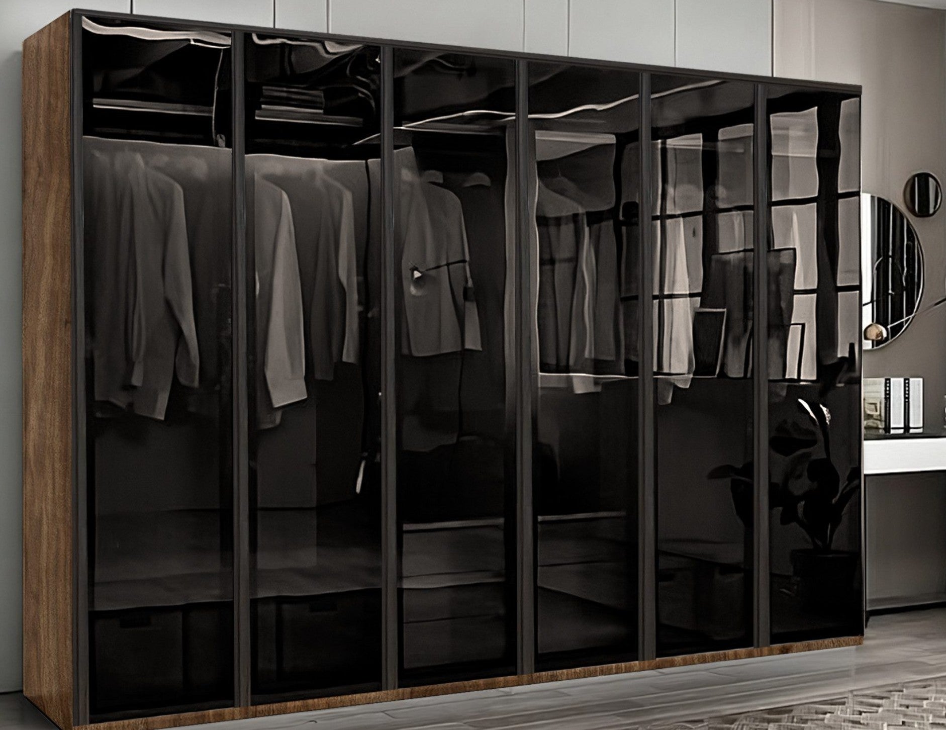 Kleiderschrank LUMARE 6-Türig inkl. Zubehör 300cm Breit