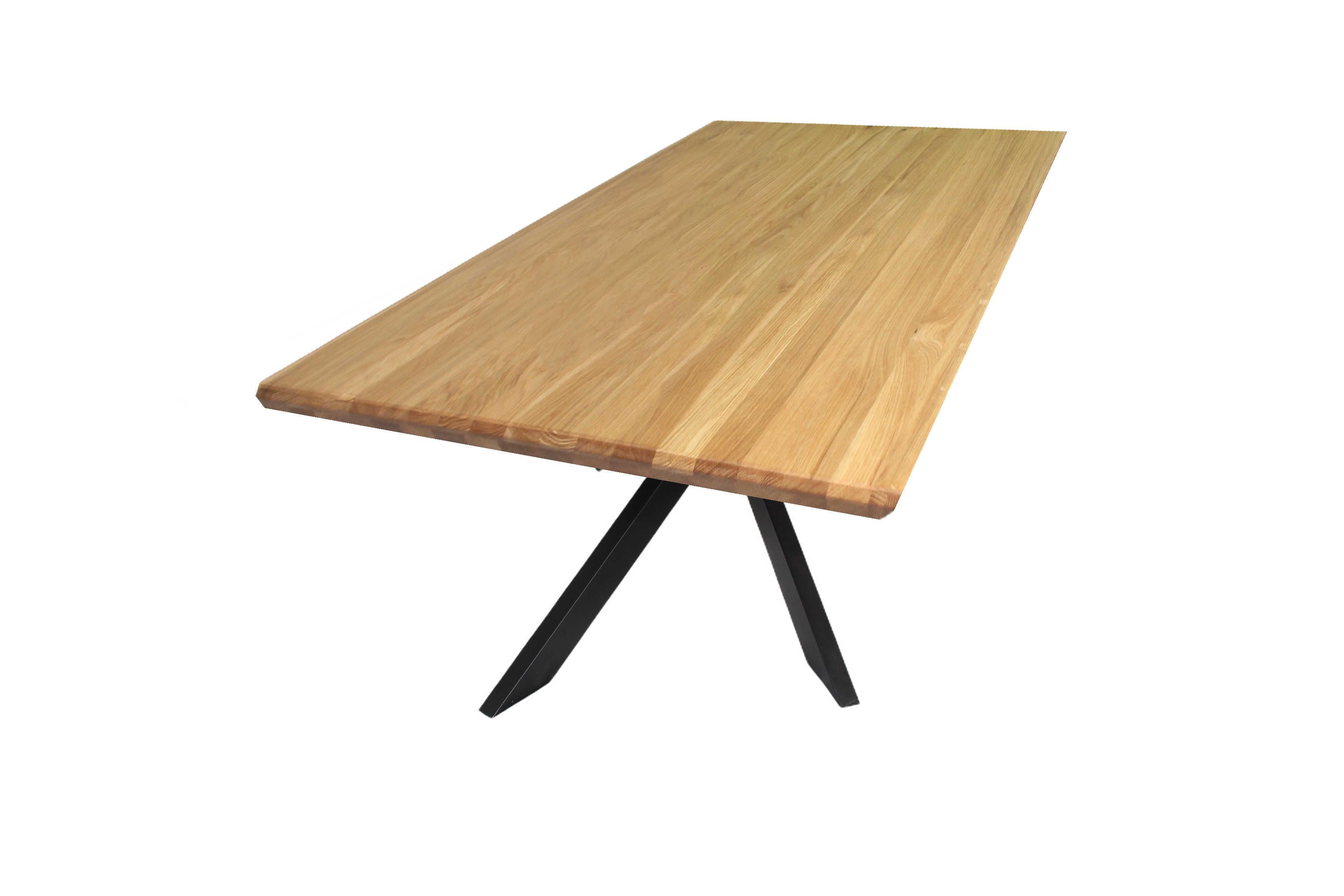 Eiche - Esstisch mit Schweizerkante - Stern Gestell | Unikat