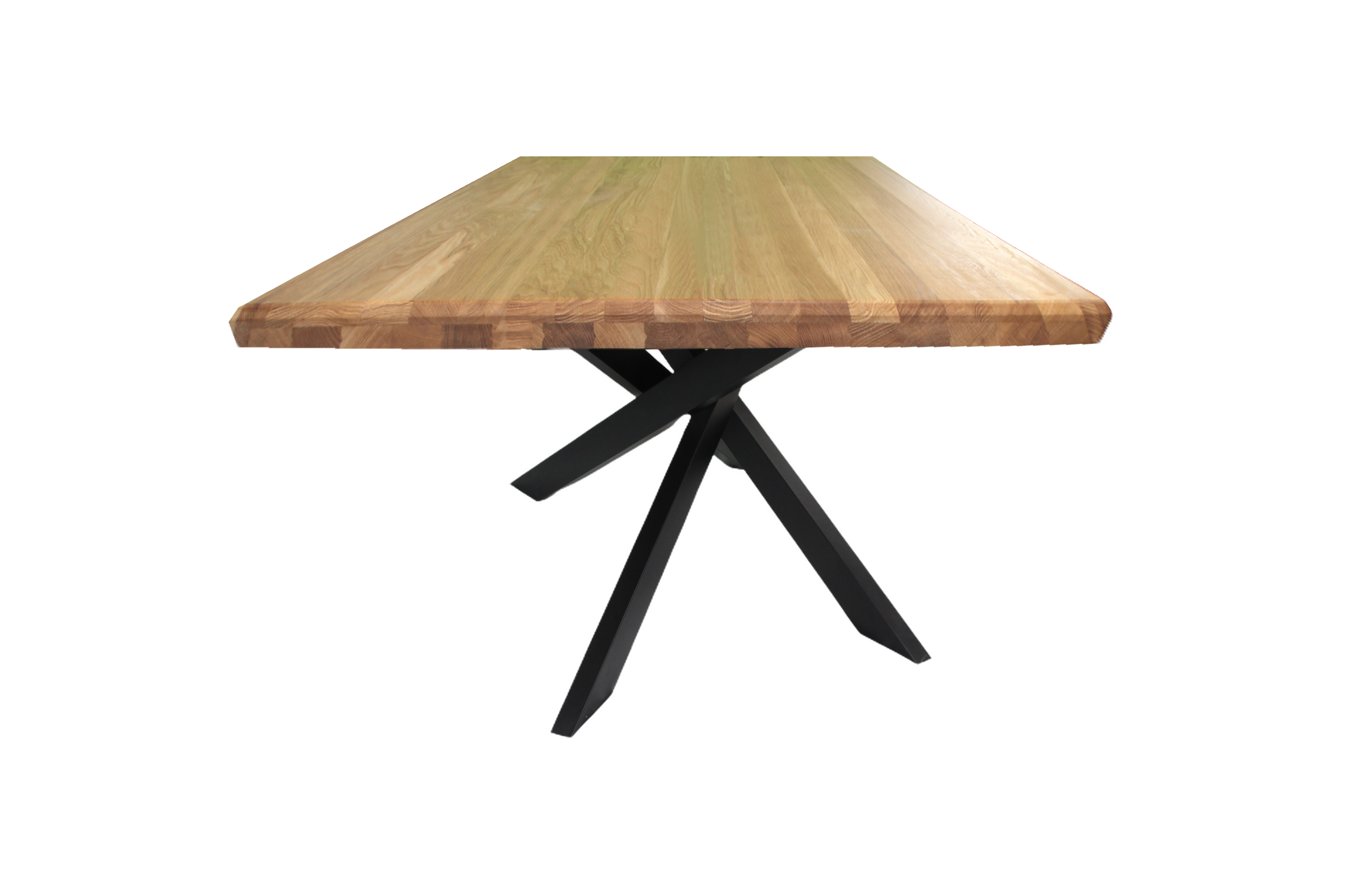 Eiche - Esstisch mit Schweizerkante - Stern Gestell | Unikat