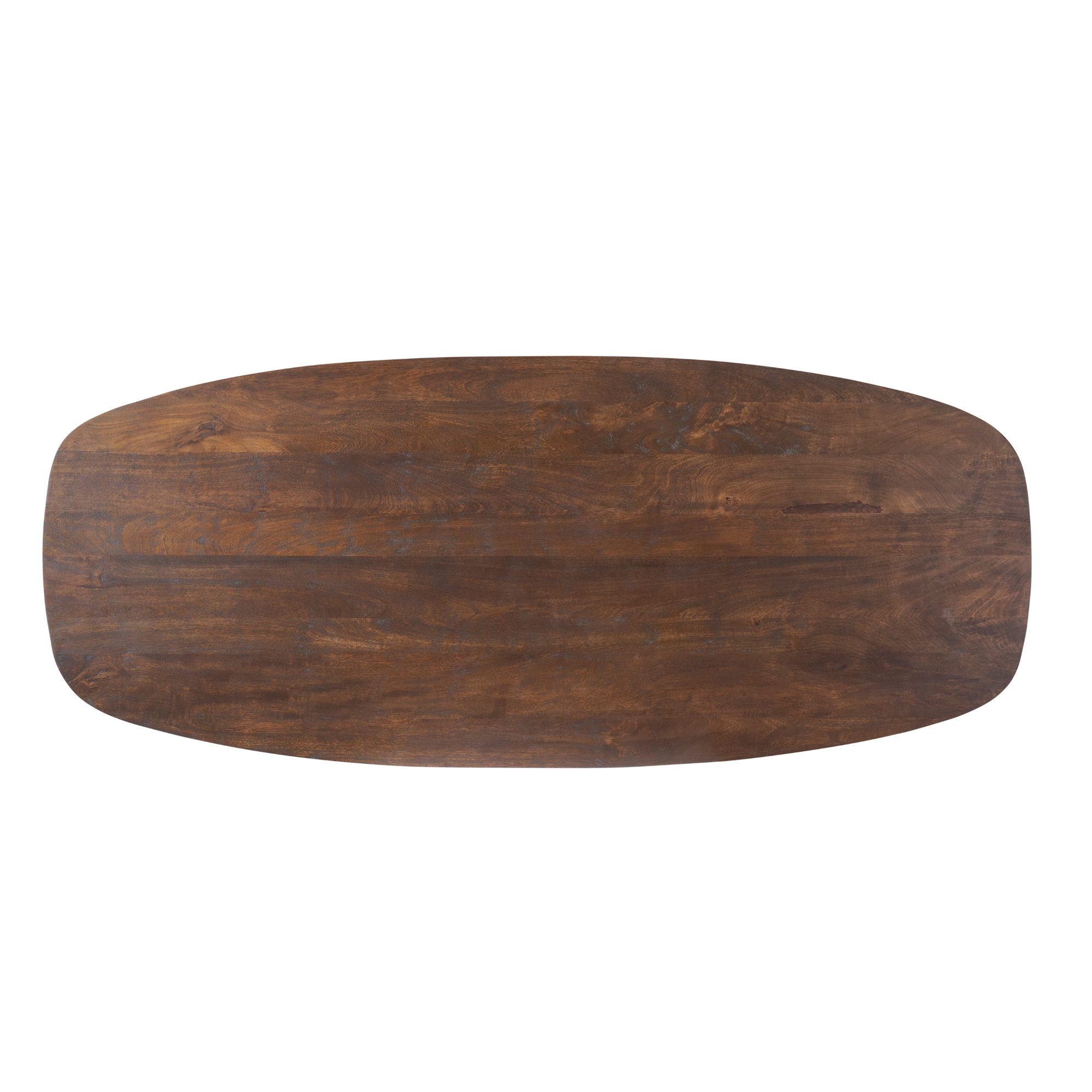 Esstisch Lunero Braun – Massives Mangoholz, Oval 200 x 100 x 76 cm