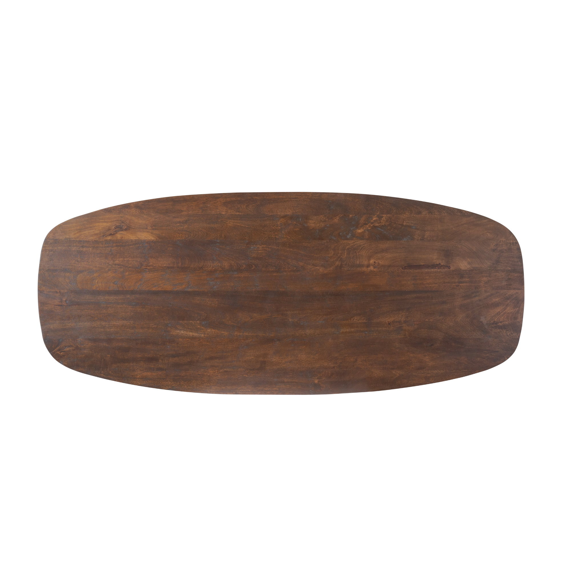 Esstisch Lunero Braun – Massives Mangoholz, Oval 300 x 100 x 76 cm