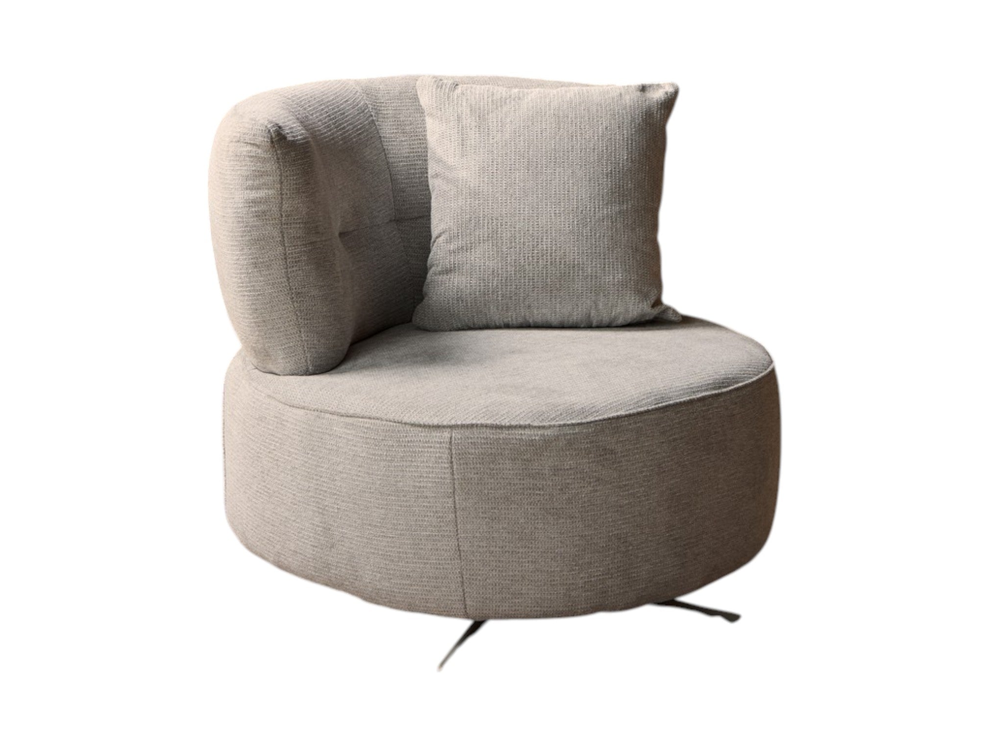 Sessel Alina Hellgrau – moderner Polstersessel mit Kissen, 82 x 91 x 86 cm