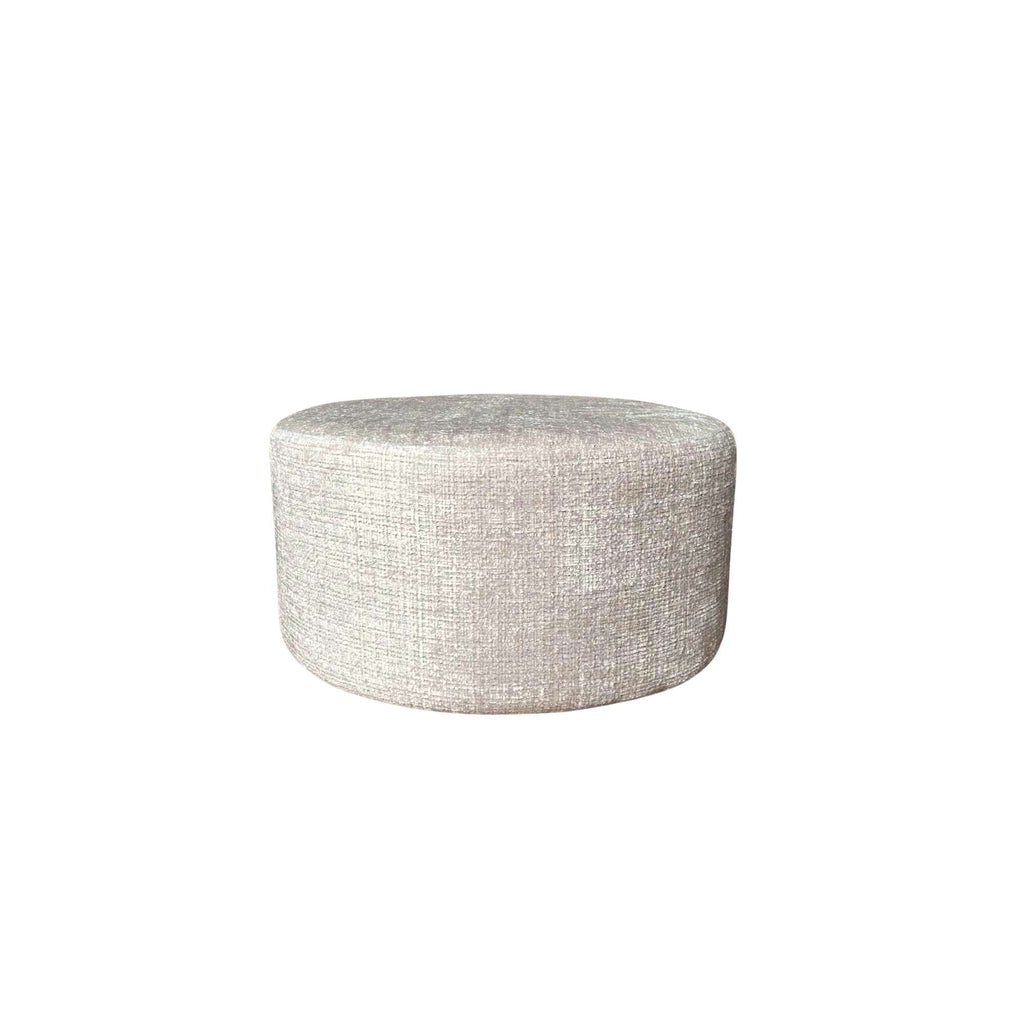 Runder Hocker MeinLieblingsplatz Creme– Pouf 60×32×60 cm, vielseitig als Sitzhocker, Fußhocker & Deko-Element