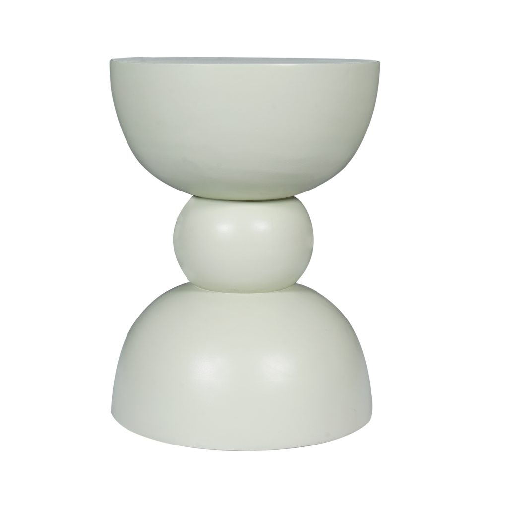 Beistelltisch Jon Grün – massives Mangoholz, 30 x 30 x 40 cm, einzigartiges Design, auffälliger Blickfang