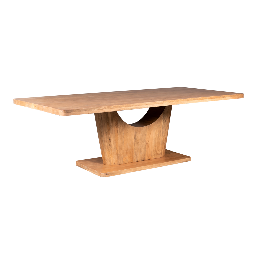 Esstisch CocoMer Natur – massives Mangoholz, organische Maserung & 6 cm Tischplatte, 240 x 110 x 76 cm