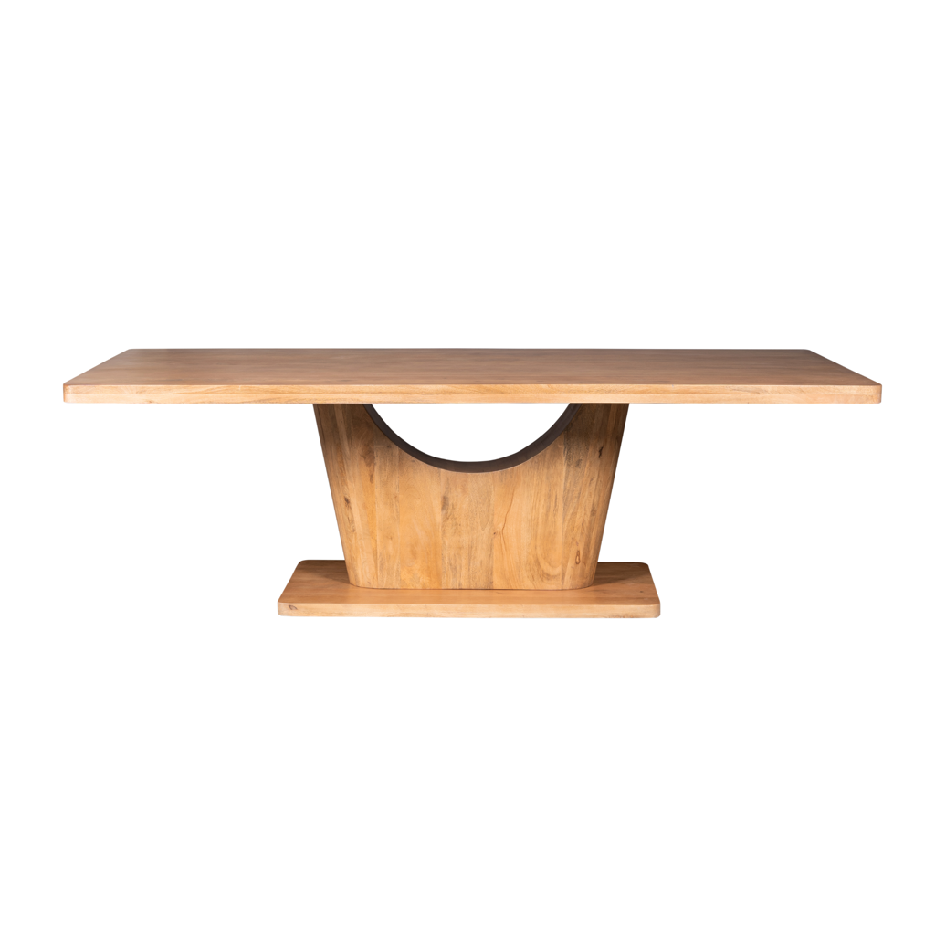 Esstisch CocoMer Natur – massives Mangoholz, organische Maserung & 6 cm Tischplatte, 240 x 110 x 76 cm