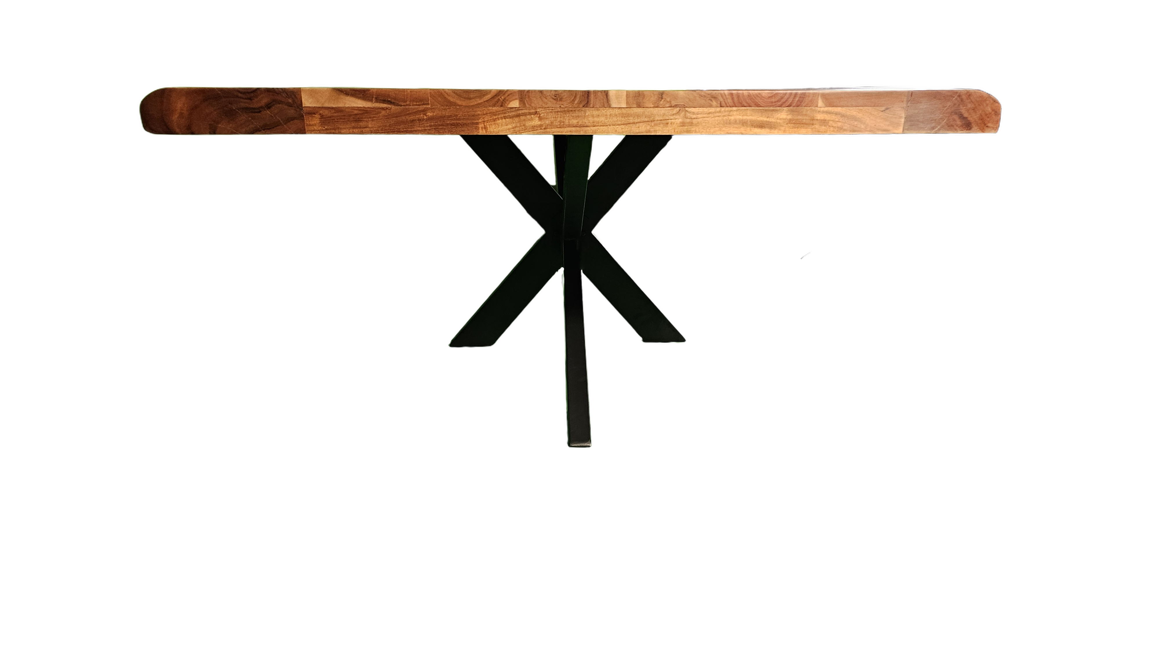 Akazie Esstisch - mit Spider Gestell | Unikat mit Baumkante