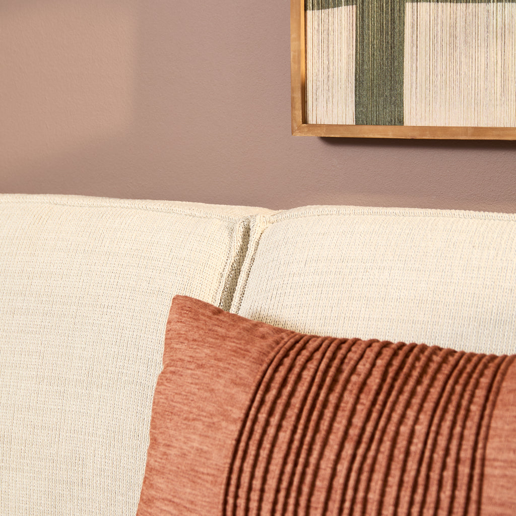 MeinLieblingsplatz Ecksofa Famous&Glamor 2,5-Sitzer mit Récamiere rechts – 285x210x82 cm – Farbe Beige, Strukturstoff