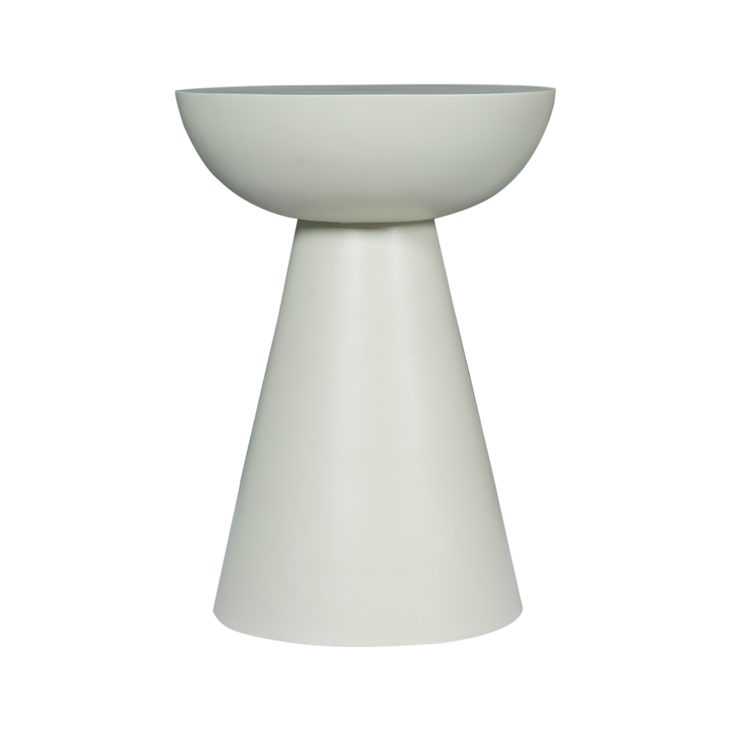 Beistelltisch Nilo 30x30x42 cm – Mangoholz mit grünem Finish, modernes Design