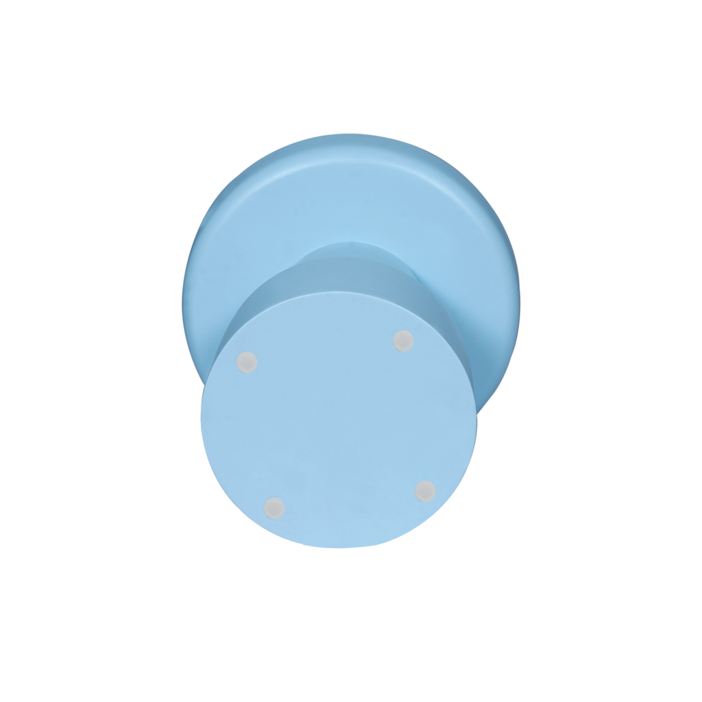 Beistelltisch Drum 40x40x42 cm – runder Mango-Holztisch mit blauem Finish