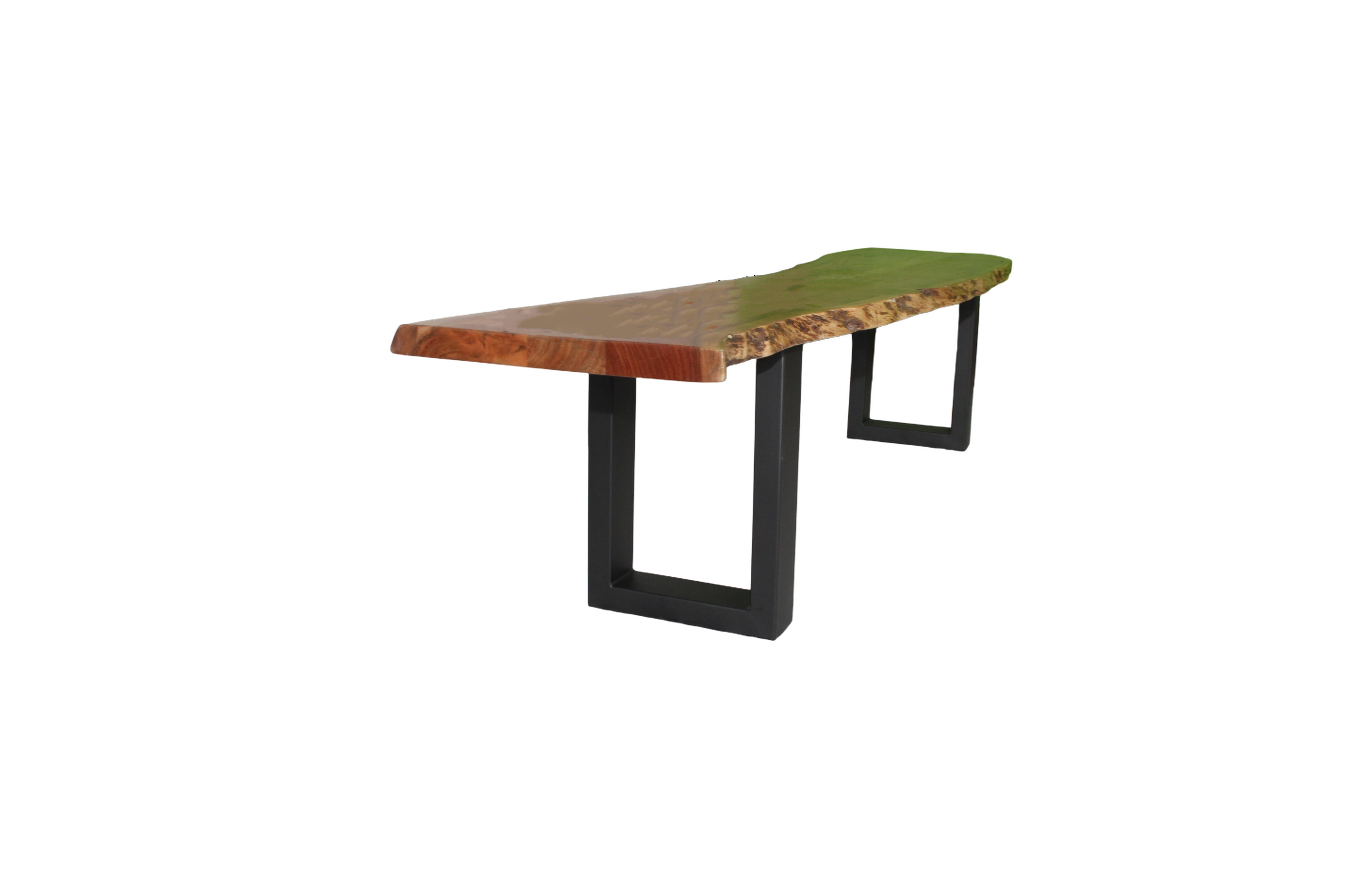 Akazie Bank - mit U Gestell | Unikat mit Baumkante