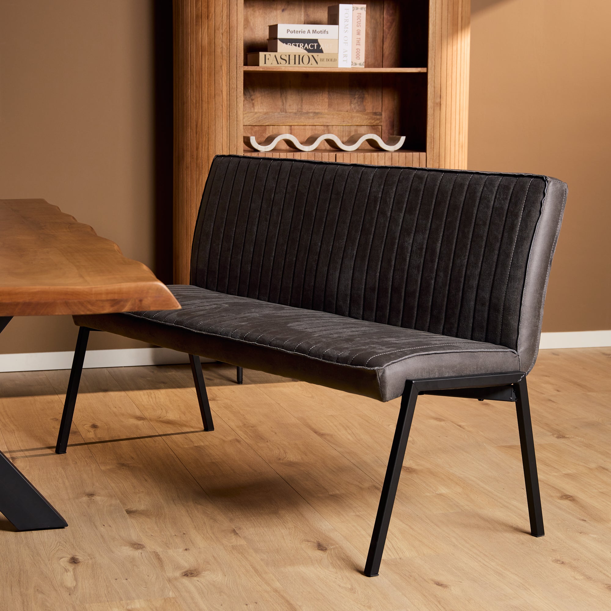 Esszimmerbank Molly Bull | 155 cm | Anthrazit