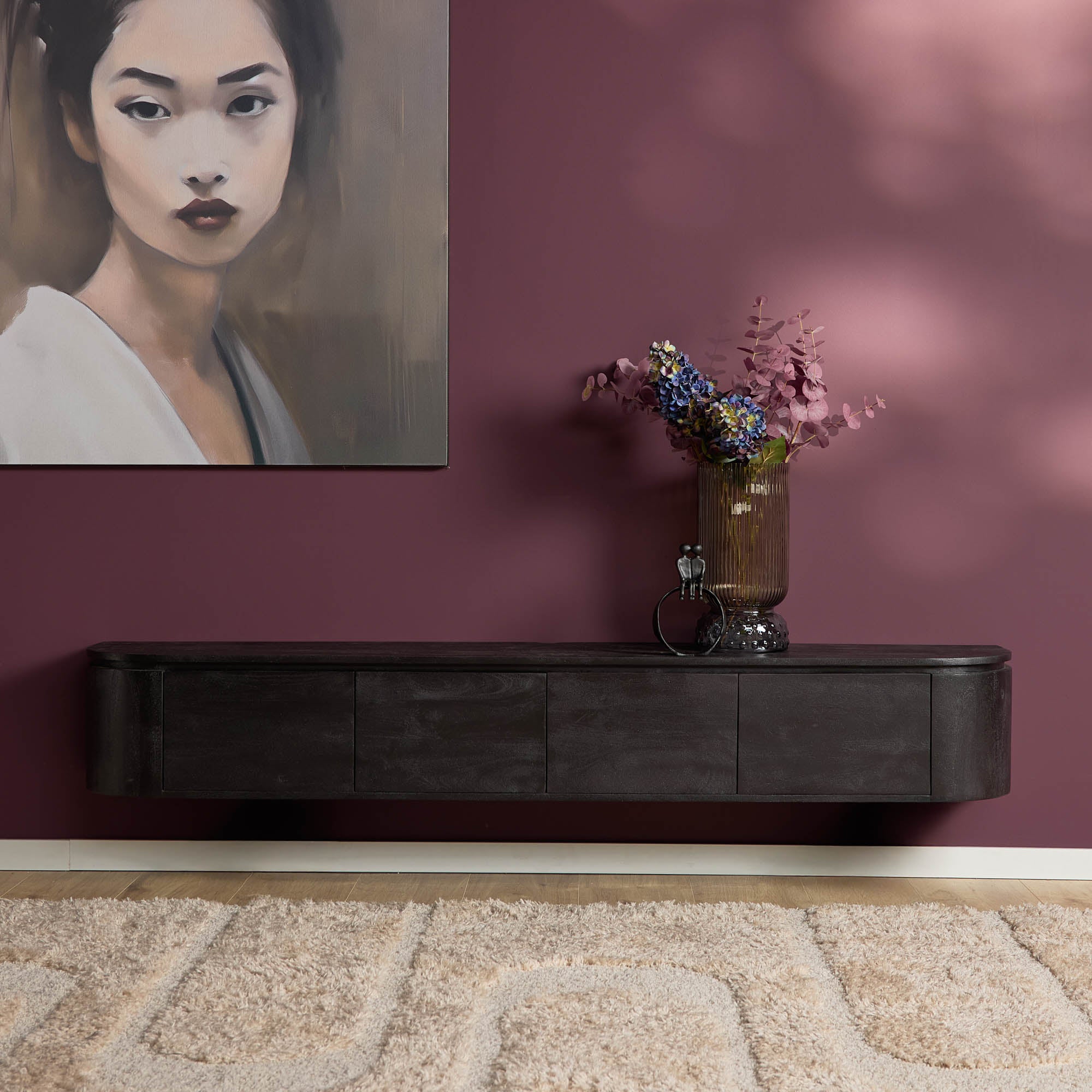 TV-Möbel Excellent Schwarz | 200 cm