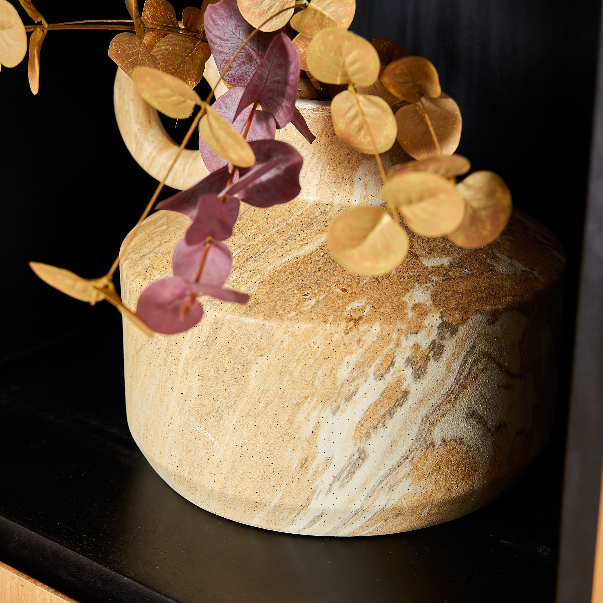 Regalschrank Rois – Mangoholz & Metall Schwarz, 60 x 45 x 220 cm