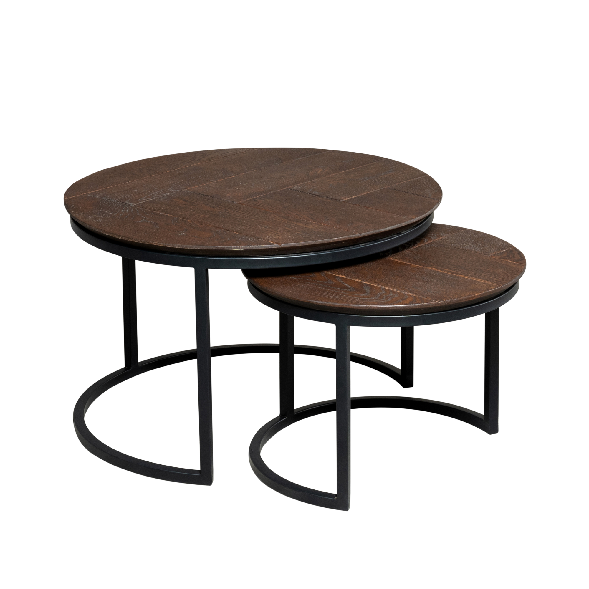 Couchtisch Otik Brown Oak | 70 cm | Set von 2